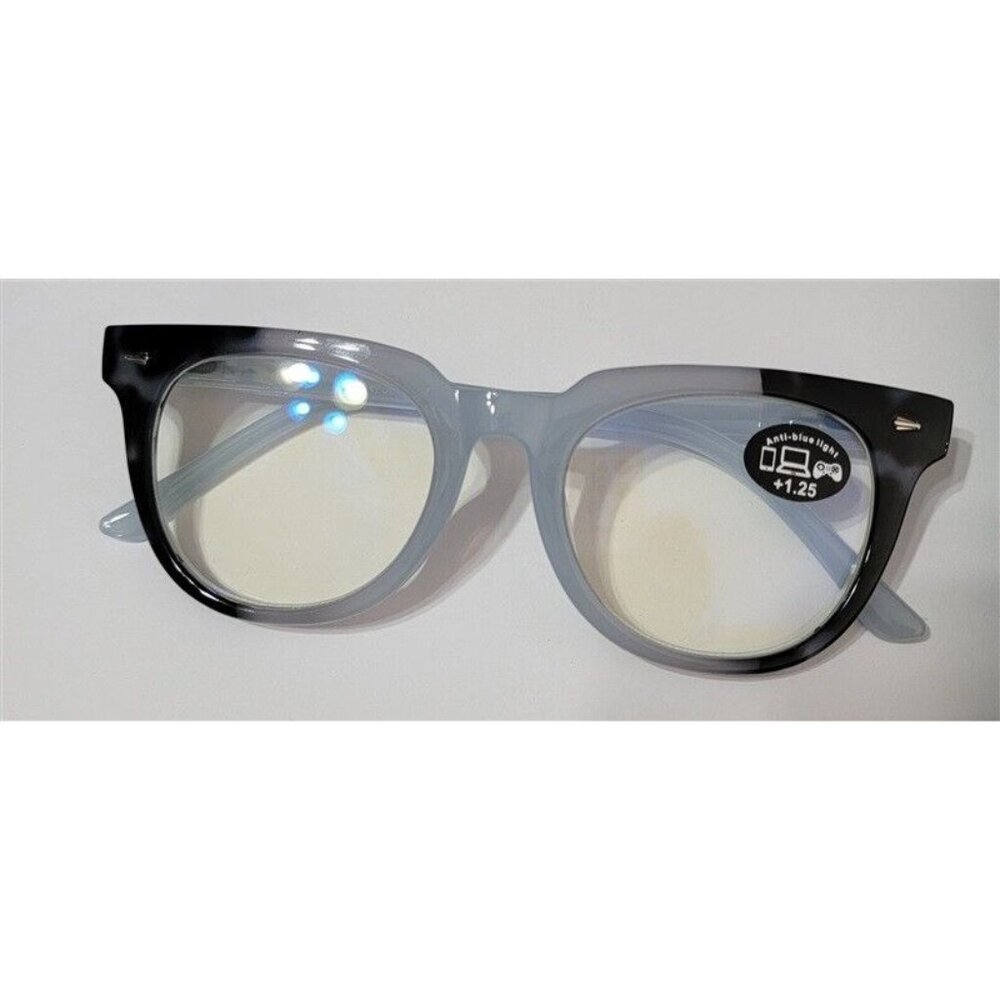 NWT EyeKepper Blue Ombre 1.25 Cat Eye Thick Reading Nerd Glasses 117208